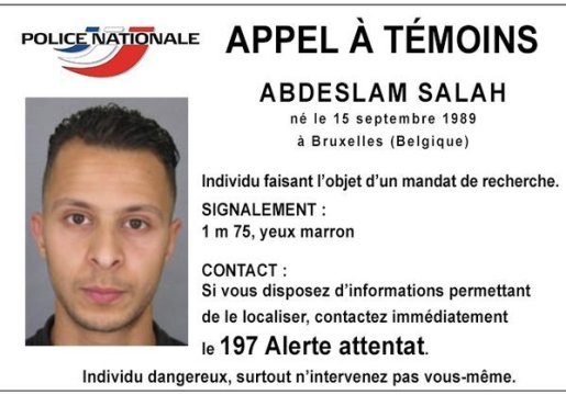 パリでのテロ事件に関与したとして国際指名手配されたアブデスラム容疑者＝Police Nationale